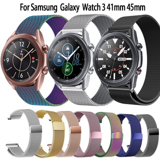 สาย samsung galaxy watch 3 สายนาฬิกาข้อมือ สเตนเลส สำหรับ samsung galaxy watch 3 41mm 45mm