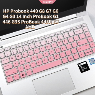 สติกเกอร์ฟิล์มซิลิโคน ติดแป้นพิมพ์โน้ตบุ๊ก แล็ปท็อป สําหรับ HP ProBook 440 G8 G7 G6 G4 G3 14 นิ้ว ProBook G1 446 G3S ProBook 445R G6 AMD