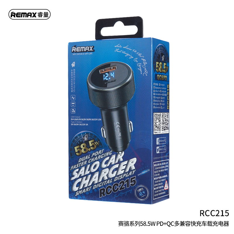 อุปกรณ์ชาร์จ Remax Rcc Cc 215 Dual Usb 5A สําหรับรถยนต์ - remax.th ...