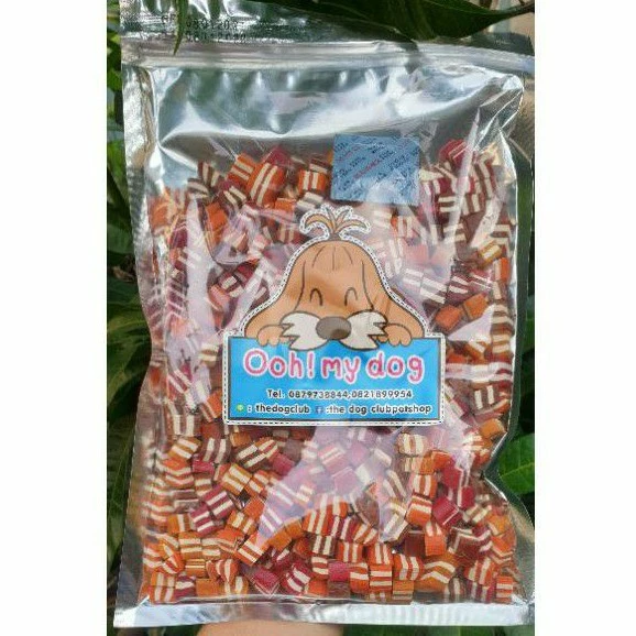 ขนมหมา ขนมสุนัข สติ๊กทูโทนลูกเต๋า ขนาด 500 กรัม