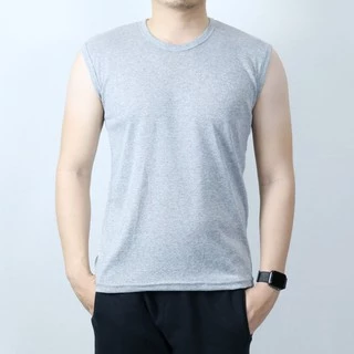 เสื้อแขนกุดผู้ชาย เสื้อกล้ามผู้ชาย แขนกุดคอกลม ผ้าฝ้าย100% ใส่สบายไม่ร้อน ผลิตในประเทศไทย