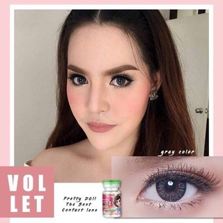 Vollet Gray (2) สีเทา โตกลางๆ เทา โทนเข้ม แบ๊วๆ เนียนตา Pretty Doll บิ๊กอาย Contact Lens Bigeyes คอนแทคเลนส์ ค่าสายตา