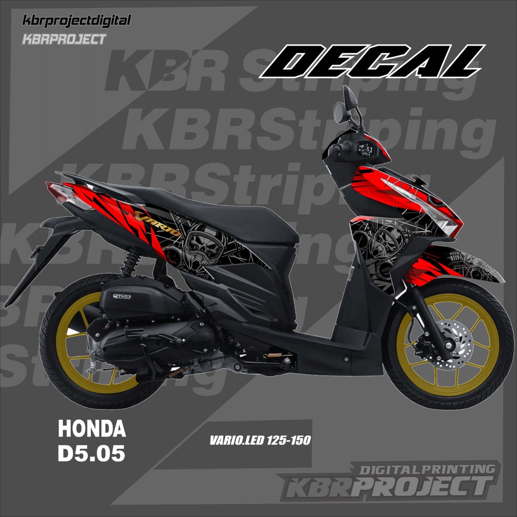 VARIO LED Decal สติกเกอร์ striping VARIO LED 125-150 HONDA รถมอเตอร์ไซด์สติกเกอร์ variation Racing D