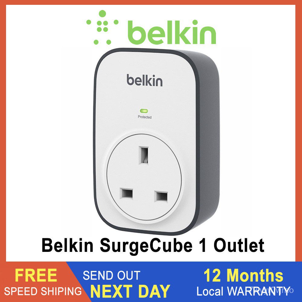 [SG Seller] Belkin Surgemaster SurgeCube 1 Outlet Surge Protector Plug ...