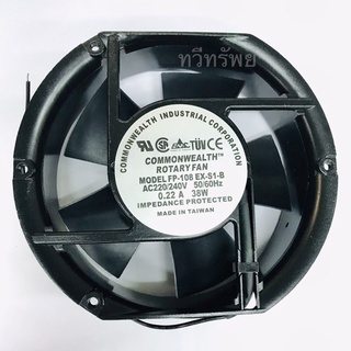 พัดลม 6” กลมหัวตัด FP-107EX-S1-B AC220~240V-50/60Hz 0.22A/38W ขนาด170*150*52mm มีของพร้อมส่งในไทย