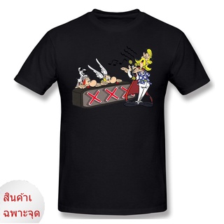 เสื้อยืดลําลอง คอกลม แขนสั้น ผ้าฝ้าย 100 ลาย Cacofonix Got Talent Asterix And Obelix All At Sea คุณภาพสูง สําหรับผู้ชาย