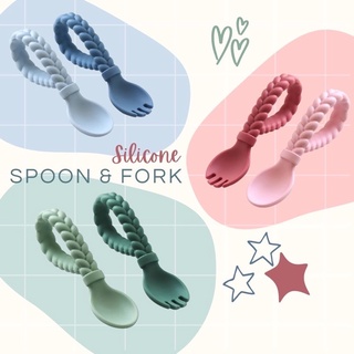 ช้อน-ส้อม ซิลิโคน [Silicone Spoon &amp; Fork]