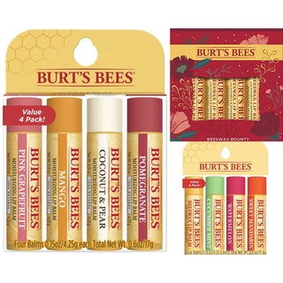 Burt’s bee beeswax lip balm set 4.25gx4แท่ง (Gift Set) ชุดของขวัญลิปบาล์มจากUSA