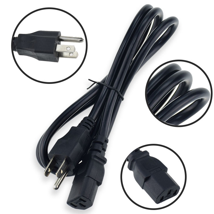 สาย AC Power ยาว 2.5 เมตร Ac 3 Pin Plug Us 3 Pin Power Cord Extension ...
