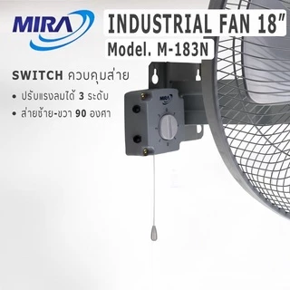 MIRA พัดลม พัดลมอุตสาหกรรมติดผนังขนาด18 นิ้ว รุ่น M-183N