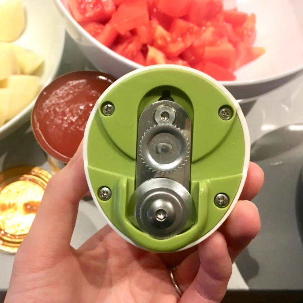 1PC Injury Proof Compact Design Durable Can Opener/Portable Manual Can Opener Beer Opener /Safety Rotating Side Cut Manual Can Openers/Universal The Easiest Bottle Can Opener ราคา ถูกที่สุด ดีลบีเคเค แกลเลอรีภาพที่ 4