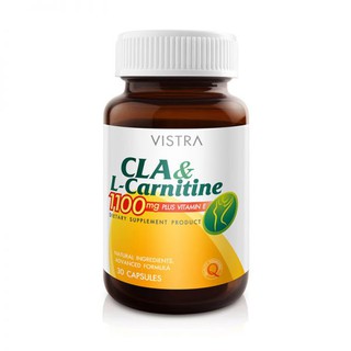 Vistra CLA L-Carnitine 1100 mg. 30 เม็ด