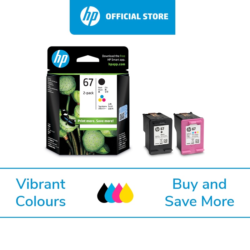 ตลับหมึกปริ้นเตอร์ HP 67 Original Ink Advantage Cartridge (หมึก 3 สี ...