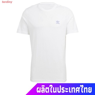 terdiny เสื้อยืดลำลอง Adidas ORIGINALS เสื้อยืด LOUNGEWEAR Adicolor Essentials Trefoil ผู้ชาย สีขาว GN3405 Short sleeve