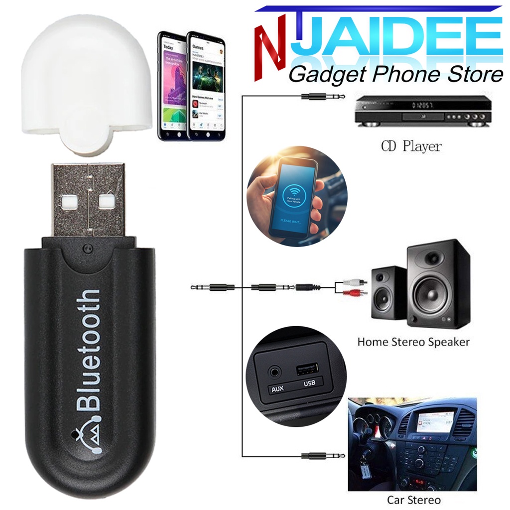 USB Bluetooth ตัวแปลงเครื่องเสียงเก่า ลำโพงเก่า ทีวี วิทยุรถยนต์ ให้มีสัญญาญบลูทูธ เปิดจากมือถือได้ ด้วยตัวแปลง HJX-001