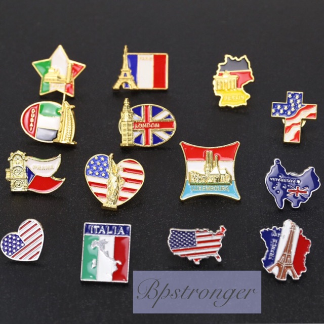 พร้อมจัดส่ง เข็มกลัดเมืองสำคัญทั่วโลก