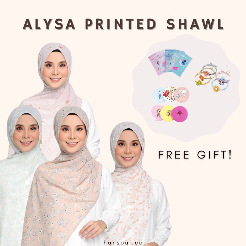 Alysa ผ้าคลุมไหล่พิมพ์ลาย by ALJACOUTURE (ใหม่)