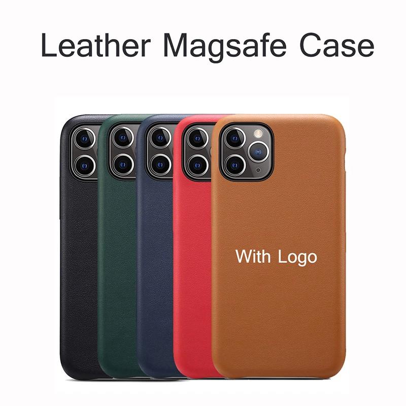 ▨HOCE ซองหนังต้นฉบับสำหรับ iPhone 12 Pro Max 12 Mini Case ของแท้ Leatherwear Magsafe ฝาครอบแม่เหล็กพร้อมโลโก้