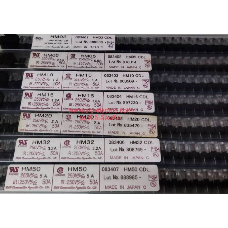 NEW Daito Fuse HM 250V A60L-0001-0175 HM03(0.3A) HM05(0.5A) HM10(1.0A) HM16(1.6A) HM20(2.0A) HM32(3.