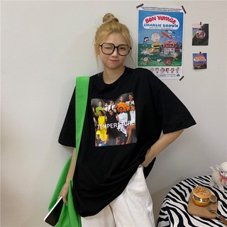 เสื้อยืด Oversize ผ้าCotton 100% แฟชั่นสไตล์เกาหลี T-Shirt โอเวอร์ไซส์ สกรีนลายสวยงาม พร้อมส่ง