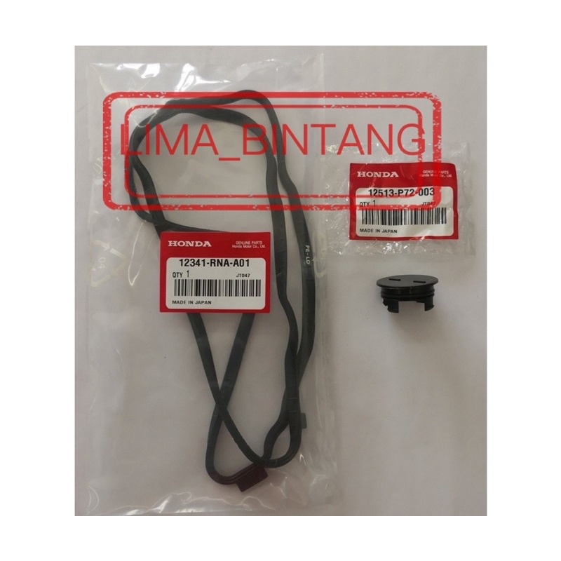 ปะเก็นฝาครอบวาล์วพร้อมหมวกเพลาลูกเบี้ยว Honda Civic FD SNA 1.8 FB TRO 1.8 & 2.0 Stream SMA 1.8 Accor