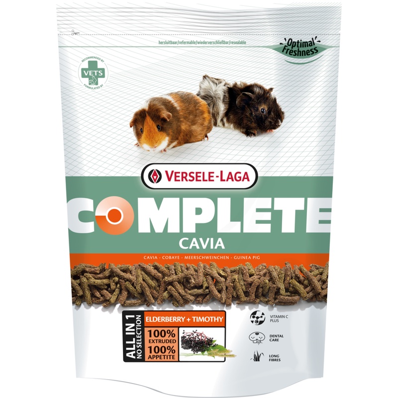 Cavia Complete Guinea Pig Food Vitamin C+, 500 g. คาเวียคอมพลีท อาหารหนูแกสบี้ หนูตะเภา กินนี่พิก, 500 กรัม.