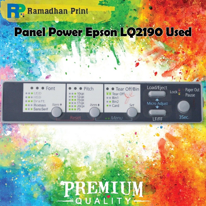 TOMBOL Epson LQ2190 LQ-2190 LQ 2190 แผงควบคุมปุ่ม Dot Matrix โคมไฟเครื่องพิมพ์ Epson LQ-2190 ใช้