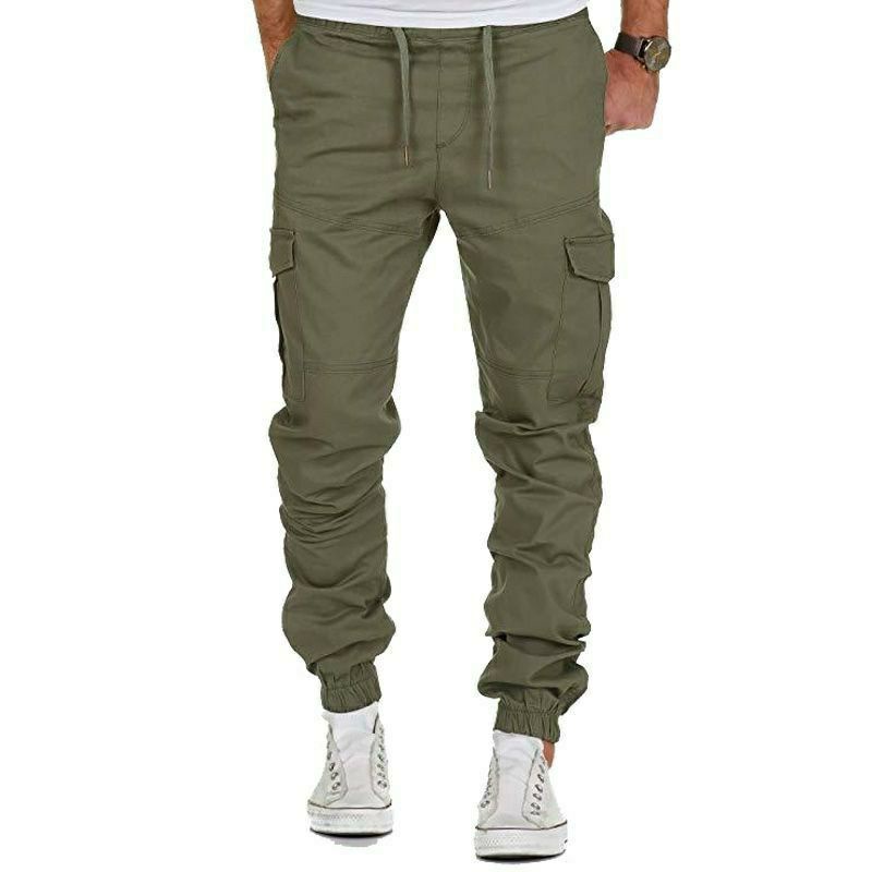 H&M Seluar Kargo Jogger 6 กางเกงกางเกงหลายกระเป๋า/กางเกง