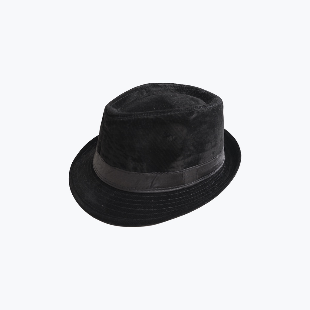 หมวก Houseofcuff Fedora สีดํา FEDORA HAT CORDUROY
