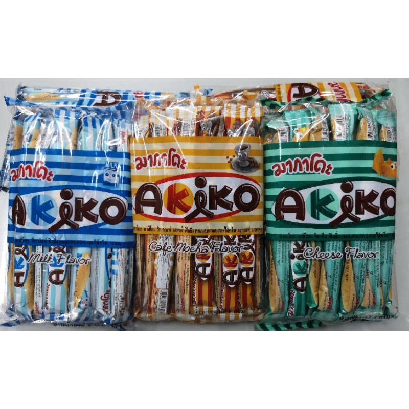 Makado Akiko มากาโดะ​ อากิโกะ​ ขนมอบกรอบสอดไส้ครีม​ รสต่างๆ​ ขนาด8กรัม​ x​ 20ชิ้นครับ