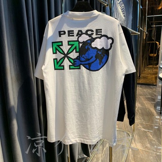 เสื้อยืดแขนสั้น พิมพ์ลายลูกศร สีขาว สําหรับผู้ชาย และผู้หญิง
