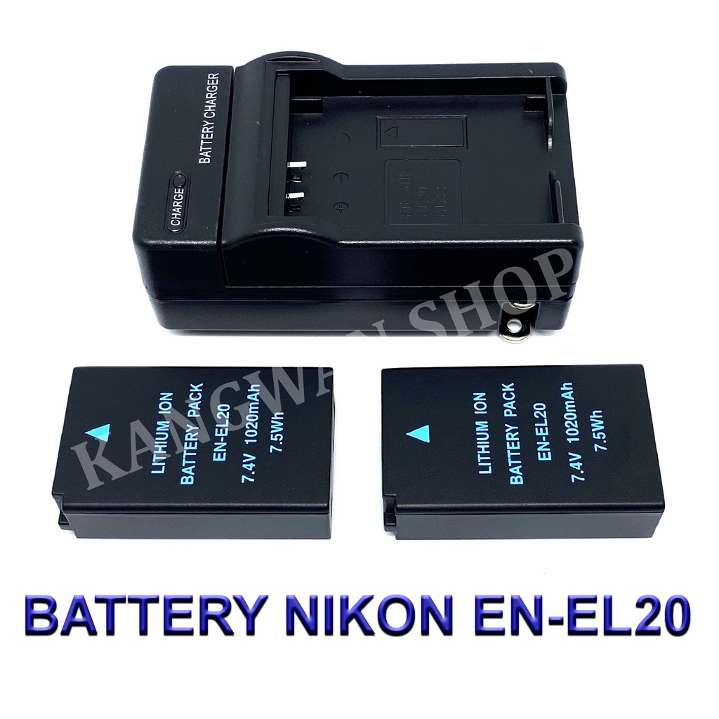 EN-EL20 \ ENEL20 Battery and Charger For Nikon 1 AW1,Nikon 1 J1,J2,J3,Nikon 1 S1,Nikon COOLPIX A,Blackmagic,P1000