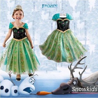 #สินค้าพร้อมส่ง# ชุดเจ้าหญิงอันนา Anna princess (Frozen I) ชุดเจ้าหญิงสีเขียว