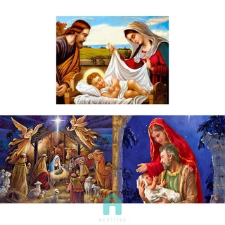 ชุดCross Stitch ปักครอสติช Jesus Birth 11CT สําหรับงานปักครอสติส Diy