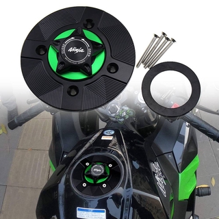 แก๊ส Fuel Tank Cap สำหรับคาวาซากินินจา 650 NINJA 400 250 ZX6R 2017-2020 รถจักรยานยนต์ที่วางจำหน่ายด่วนฝาครอบอลูมิเนียม CNC