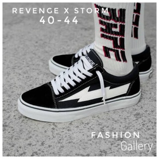 **มีเก็บปลายทาง** รองเท้าผ้าใบ Revenge x Storm ลายสายฟ้า สุดฮิต สินค้าพร้อมจัดส่ง