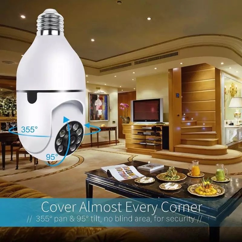 กล้องหลอดไฟ(YOOSEE D12A)  กล้องวงจรปิด ip camera indoor เชื่อมต่อไวไฟสัญญาณดี 2ล้านพิกเซล ดูผ่านมือถือ HD camera ของแท้ ภาพชัด
