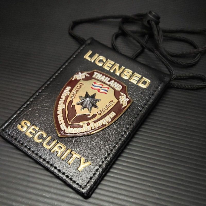 เป๋าใส่บัตร รปภ.พนักงานได้รับอนุญาตวิชาชีพหนังเเท้100%