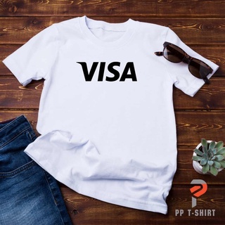 ⭐️โครตฮิต⭐️เสื้อสีขาว Visa เนื้อผ้าCotton comb No.30 ดีที่สุดของ Cotton ใส่สบาย สกรีนใหม่ทุกตัว