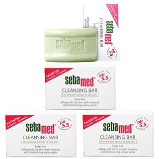 Sebamed Cleansing Bar 100gสบู่ล้างหน้าป้องกันสิวx 3ก้อน  