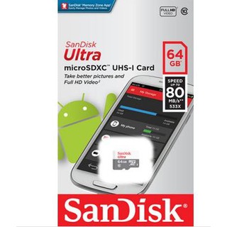 SanDisk Ultra microSD 80MB/s 64GB