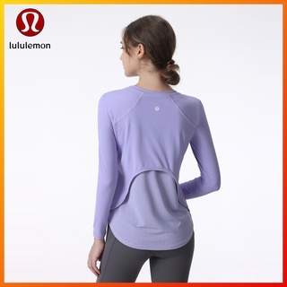 Lululemon  เสื้อแขนยาว ทรงหลวม สําหรับเล่นโยคะ ฟิตเนส 1309