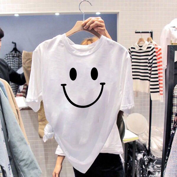 BK-453-SHORT เสื้อยืดแขนสั้นพร้อมส่ง 3สี ลายการ์ตูน ขายดีตามเทรนต์ ลายน่ารัก สีสันสดใส่น่ารัก ใส่ได้ทั้งหญิงและชาย