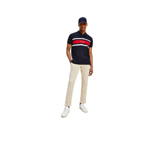 TOMMY HILFIGER เสื้อโปโลชาย รุ่น MW0MW19229 DW5 สีกรม