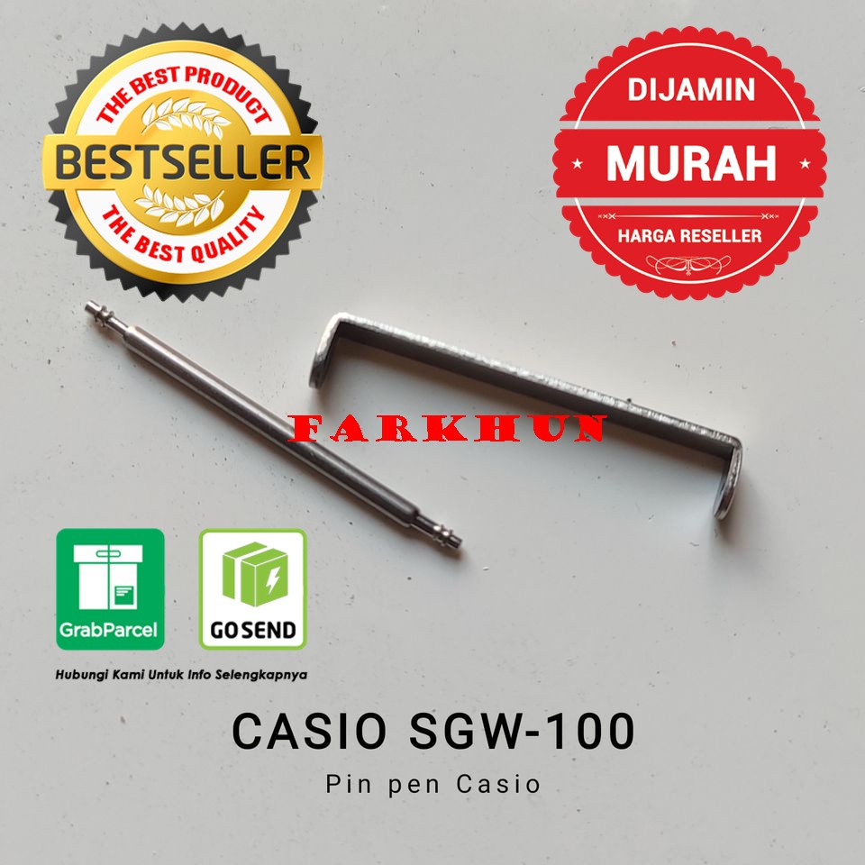 BEST CASIO SGW 100 STAINLESS SPRINGBAR LOCK STRAP BAND KALEP PIN SGW-100 SGW100