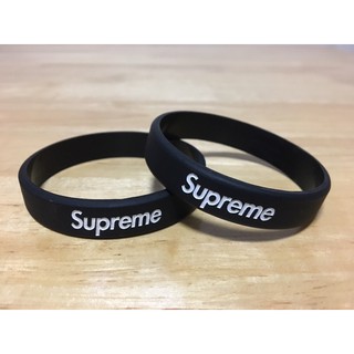 ริสแบนด์ Supreme สีดำ ( Wristband ) เส้นแบบหนา ไม่บาง