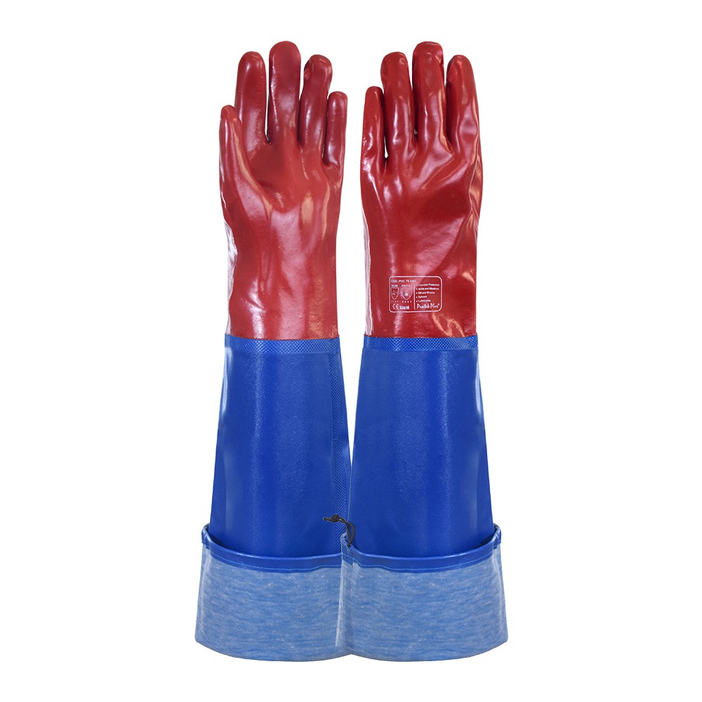 PVC 70 CM. ถุงมือพีวีซี ป้องกันสารเคมี ยาว 70 ซม.