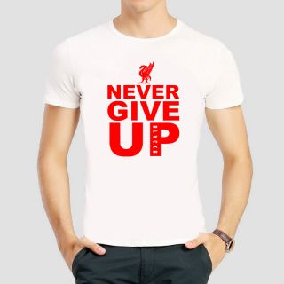 (ถูกที่สุด)​เสื้อ Never Give Up สกรีนเฟล็กสวยแน่นอน ลิเวอร์พูล