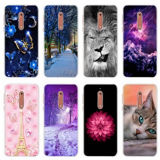 Soft TPU เคสโทรศัพท์ พิมพ์ล สำหรับ Nokia5 2017 TA-1024 TA-1053 TA-1044