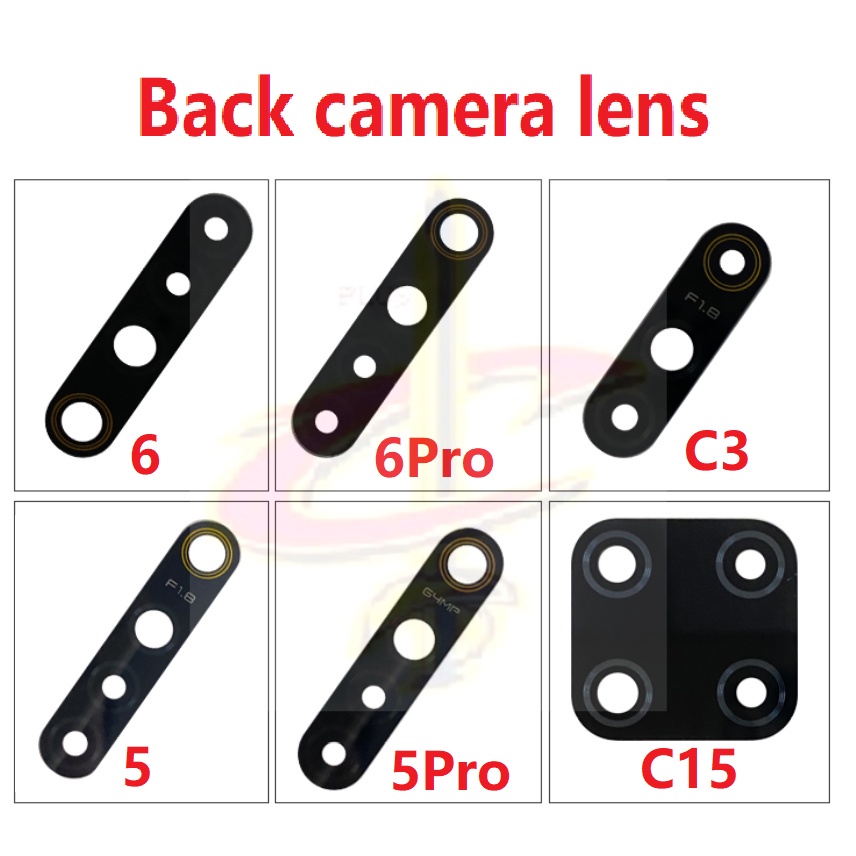 เลนส์กล้อง (Camera Lens) สําหรับ OPPO Realme 1 2 3 C2 C3 3i 5 5i 5S 6 6i 7 7i Pro C11 C12 C15 C20 C2